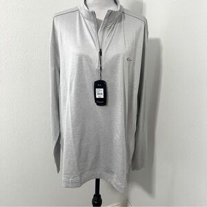 NWT Greg Norman Mens XXL Quarter Zip Golf Pullover Stretch Fleece Lined Play-Dri